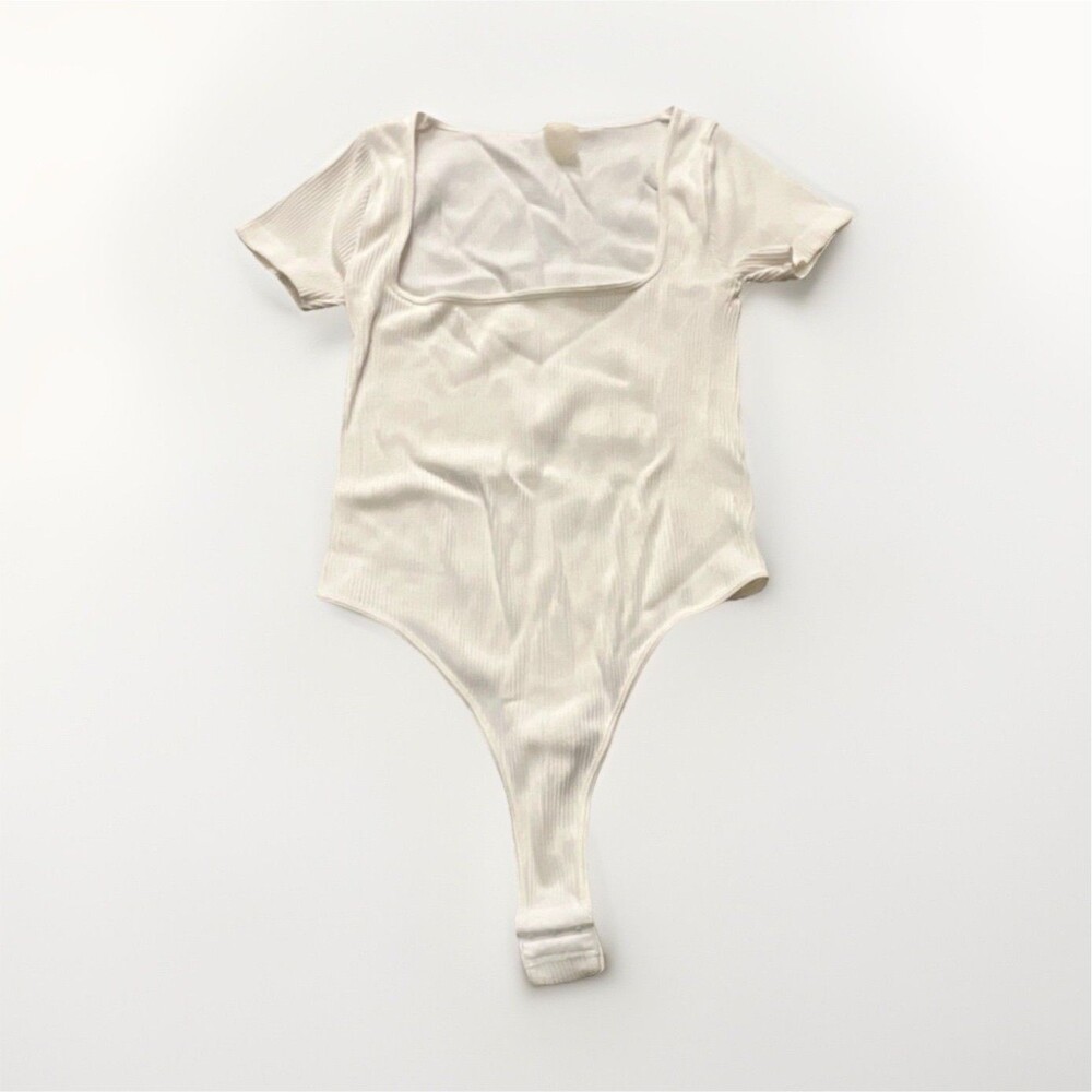 Dynamic Ivory One Piece Bodysuit Women One Size Stretch Solid STYLE 1023